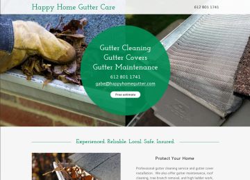 Happy Home Gutter Website Before